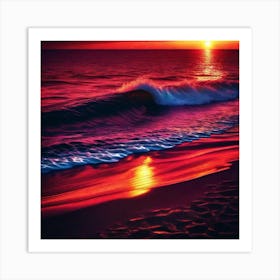 Sunset At The Beach 288 Art Print