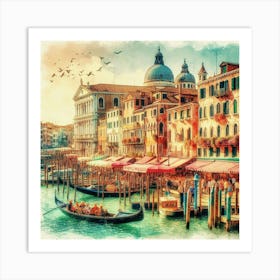 Watercolor of Venice Art Print