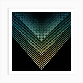 Abstract Colorful Geometric Lines Pattern Background Art Print