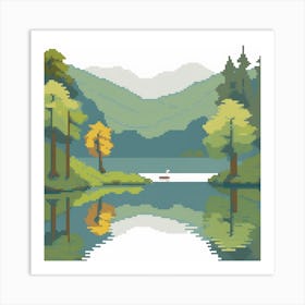 Lake In The Woods 10 Art Print