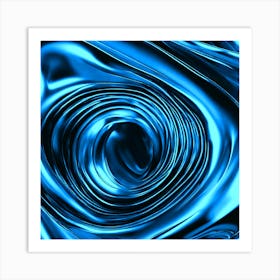 Anodized Blue Aluminium In The Blender Art Print