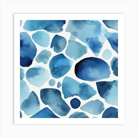 watercolour droplets Art Print