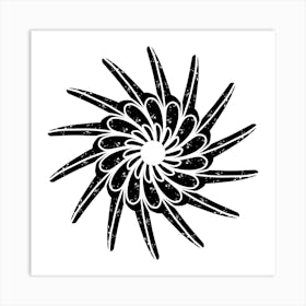 Black And White Flower 1 Art Print