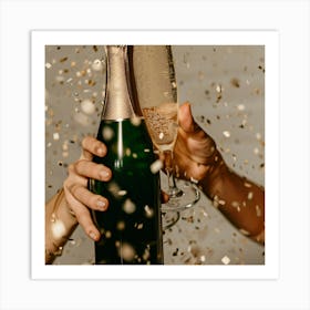 Champagne Toast 1 Art Print