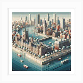 London Cityscape 2 Art Print