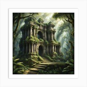 Ruins In The Forest Art Print