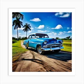 Classic Car On The Road 8 Art Print