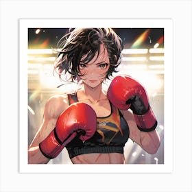 Boxing Girl Art Print