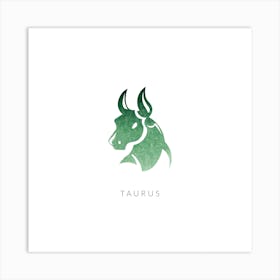 Taurus Zodiac Square Art Print