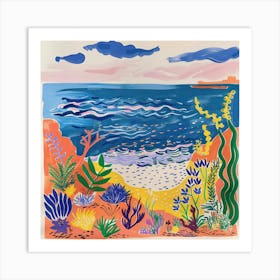 Seaside Painting Matisse Style 7 Art Print