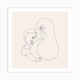 Mom and baby Art Print