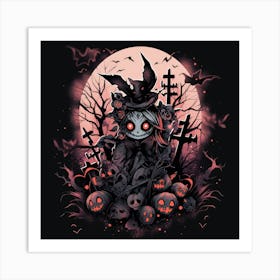 Halloween Girl Art Print