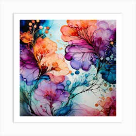 Abstract Floral Painting 3 Art Print