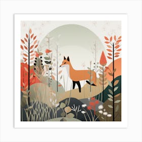 Fox In The Woods Art Print