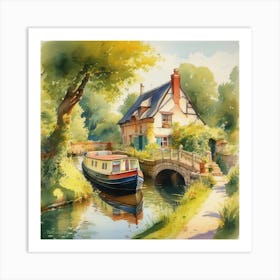 Summer On The Canal Art Print