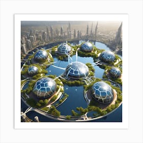 Futuristic City 121 Art Print