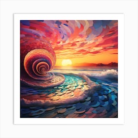 Wave In The Ocean Art Print