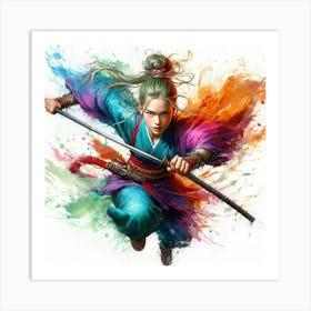 Samurai Girl 9 Art Print