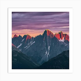 Sunset In The Mountains art print 1 Art Print