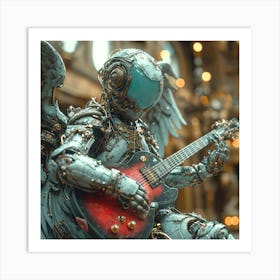 Angel With A Guitar 2 Art Print