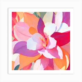 Bright Floral Macro Art Print
