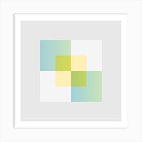 Squares Block 24 Art Print