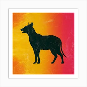 Silhouette Of A Dog 2 Art Print