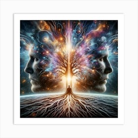 Psychedelic, Tree of Life, Psychology, Roots of the Multiverse Art Print