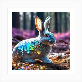 Mosaic Rabbit Art Print