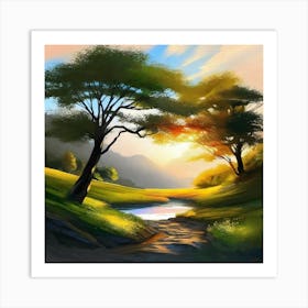 Landscape Painting 205 Art Print