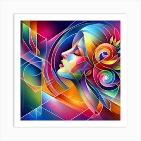 Abstract Of A Woman 12 Art Print