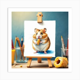 Hamster Painting 9 Art Print