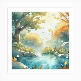 Autumn In The Forest 3 Art Print
