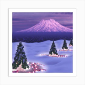 TreeRanchPurple 001 Art Print