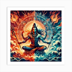 Hindu God Lord Shiva Art Print