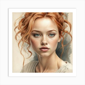 Portrait Of A Young Woman 12 Art Print