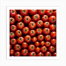 Tomatoes On A Black Background Art Print