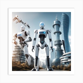 Futuristic Robots 4 Art Print