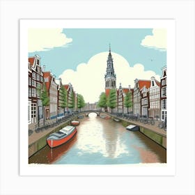 Amsterdam Canal 7 Art Print