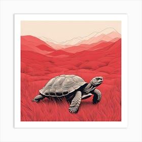 Turtle In The Desert Art Print