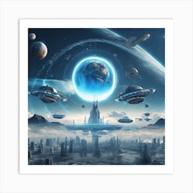 Space City 9 Art Print