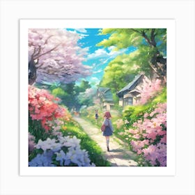 Sakura Blossoms -spring season Art Print