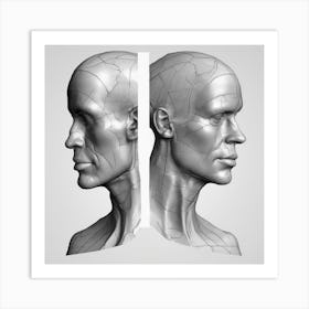 Human Head 6 Art Print