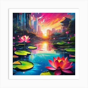 Lotus Lily 5 Art Print