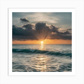 Sunrise Over The Ocean Art Print