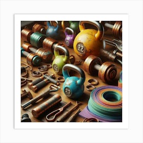 Gym Equipment Art Print