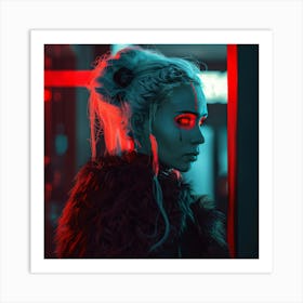 Neon Girl 6 Art Print