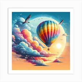 Hot Air Balloon In The Sky 1 Art Print