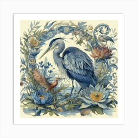 Blue Heron 1 Art Print