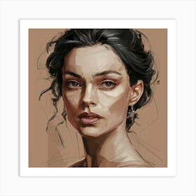 Captivating Portraits Elegant Sketches Of Women S Faces In Expressive Line Art (1) Art Print